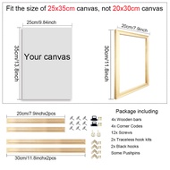 180+ Sizes DIY Wood Frames 60x90 70x100 40x50 30x40 Canvas Oil Painting Frames Wood Frame for Diamon