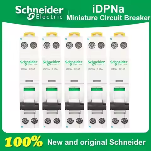 Schneider Disjoncteur A9P08606 IDPNa 1P N MCB 6A 10A 16A 20A 25A 32A 40A for Home Distribution Board
