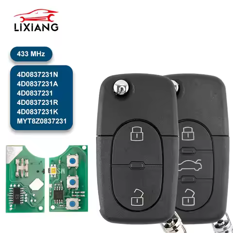 LIXIANG 4D0837231A 4D0837231N 4D0837231K Remote Car Key For Audi A3 A4 A6 A8TT RS4 Quattro Old Model