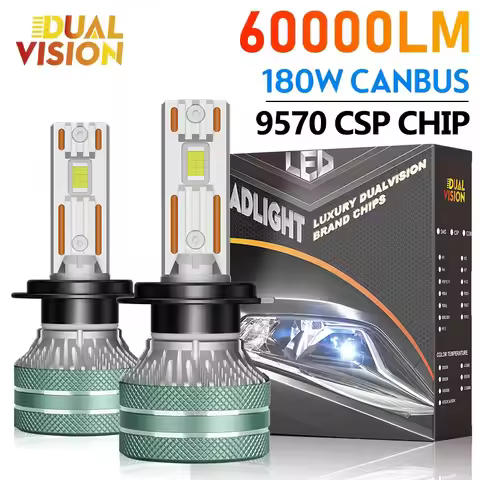 Dualvision K5C H7 LED 60000LM Car Headlight Canbus H3 H1 H4 H11 9012 HIR2 H8 H9 9005 9006 HB3 HB4 Hi