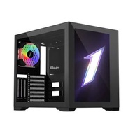 1STPLAYER SP7 Emotion View (SP7-EV) 電競機箱｜雙面玻璃海景房｜內置副屏監控｜支援360水冷/400mm長顯卡（黑色）