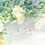 雙子星小雛菊系列-KikiLala小雛菊純銀戒指