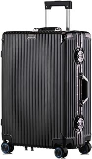 Trolley cases luggage PC Convenient Trolley Case,Super Storage Luggage Bag,Wheels Travel Rolling Boarding,20" 22"24" 26" Inch (Color : Black, Size : 22inch)