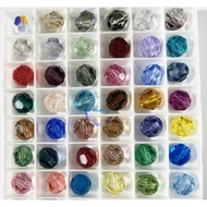 Package of 20 large round beads, 6 cups, 8 cups, 10 cups of colorful Austrian crystals