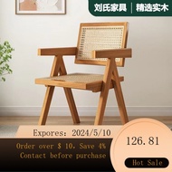 New arrivals for May!Nordic Solid Wood Dining Chair Rattan Chair Chandigar Chair Rattan Chair Nordic Dining Chair Rattan