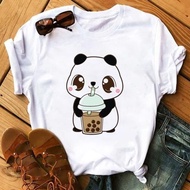 Cute Panda Boba T-Shirt Panda T-Shirt/