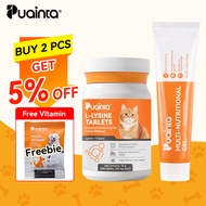 PUAINTA L-Lysine Cat Supplement Tablets for FVR Cold Flu Defense Immunity Support Relieves Sneezing