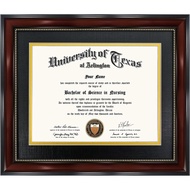 GraduationMall 8.5 X 11-Inch Certificate Frame with Black Background Gold Padding, or for Display 11
