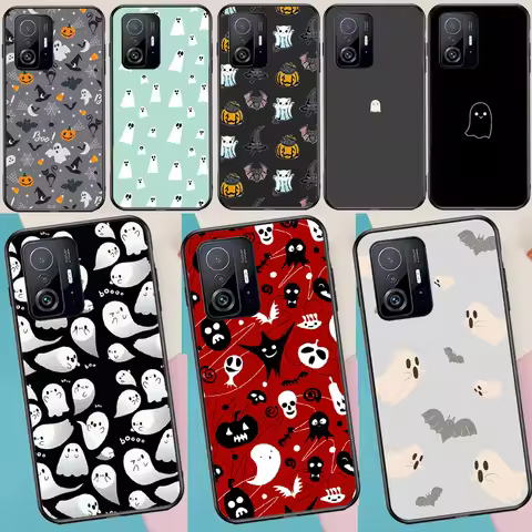 Cute Halloween Ghost Bat Case For Xiaomi 17 Pro Max 15 14 Ultra 13T 14T 15T POCO X7 Pro X5 X6 F6 F5 