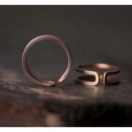 Pure copper ring, original handmade vintage energy ring