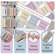 MU  Bible Book Tabs Bookmark Stickers Index Tabs Label Stickers Self-Adhesive Stationery Paper Tabs Study Supplies Accessories n