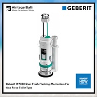 GEBERIT TYP250 Flushing Mechanism for one piece toilet / dual Flush