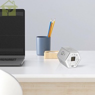 Timer 1/5/10/25/30/60min and Custom Countdown Flip Focus Timer Hexagon Rotation Timer Magnetic Desk 