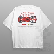 S-5XL Cars and Clo - Oversize White - F1 Team Ferrari Mclaren RedBull เสื้อยืด Mercedes Number