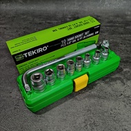 Tekiro 10-Piece Socket Wrench Set 8-24mm - Complete Socket Wrench Set Complete Tekiro Socket Wrench/