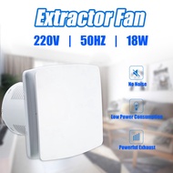 18W 6inch Exhaust Fan Ventilator Fan Low Noise Toilet Wall Silent Extractor Exhaust Fan for Kitchen Bathroom Bedroom