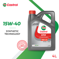 Castrol GTX 15W-40 (4L) Synthetic Technology Engine Oil API SP ACEA A3/B4 for Petrol and Diesel Vehi