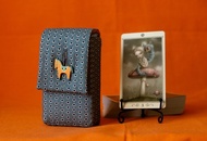 橘色馬藍色棉質塔羅牌收納袋 神諭牌袋 塔羅牌夾