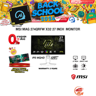 [ผ่อน 0% 10 ด.]MSI MAG 274QRFW X32 27 INCH  MONITOR (IPS WQHD 320Hz)/ประกัน 3 Years