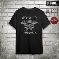 [ READY STOCK ] T-Shirt BandAvenged Sevenfold Legacy T-shirt AX7 100% Cotton Unisex - DTB011
