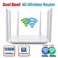 1200Mbps Networking Modem 3G VPN QOS WPS LTE Mobile SIM Card Router 4G Wifi Hotspot 2.4G 5.8Ghz RJ45 Port For PC Camera LT260A gubeng