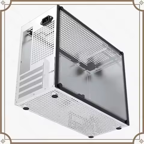 C2P MATX ITX Small Case All Aluminum Case Glass Side Transparent ATX Power K88 Mini Computer Case