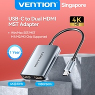 Vention HDMI Splitter 4K 30Hz Windows macOS HDMI 2.0 Switcher 1in 2out extendable Monitor TV Project