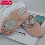 Genuine France Sansha Sansha Ballet Practice Shoes Cowhide Soft Bottom Dancing Shoes Adult Dance Pra