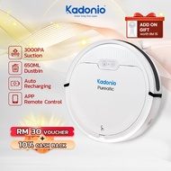 Kadonio Smart Robot Vacuum Cleaner and mop 3000PA Powerful，Remote and App Control Robot /support OTA