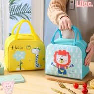 LILAC Cartoon Lunch Bag,  Cloth Thermal Bag Insulated Lunch Box Bags, Lunch Box Accessories Portable Tote Food Small Cooler Bag