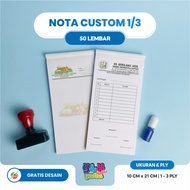 Custom Note 1/3 | Sales Note Invoice/ Receipt/ | Free Design & Logo | Can Be Your Own Store Name | Y