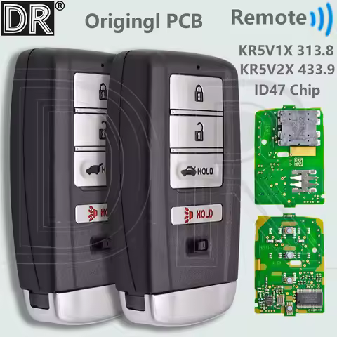 DR KR5V1X 313.8MHz KR5V2X 433.9MHz Keyless Go Original PCB Car Remote Key For Honda Acura TLX ILX MD