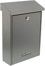 Burg-WΓ€chter Hannover 3861 NI Letter Box with Tilt Roof B5 Slot Format Stainless Steel Silver