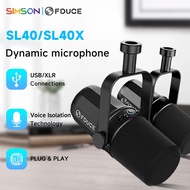 Mikrofon Dinamik Sl40x/sl40 Usb/xlr Dengan Output Alat Dengar Terbina dalam & Penebat Bunyi, untuk P