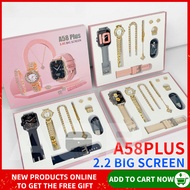 A58 Plus Smart Watch For Women Birthday Gift Couple watch 8 IN 1 Bluetooth Calling Watch For Android