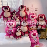 Genuine Miniso Lotso strawberry bear holding a milk bottle, fragrant strawberry bear