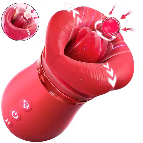 APP Bluetooth Control Mouth Vibrator Female Tongue Licking Breast Sucking Cunnilingus Flirting Vibra