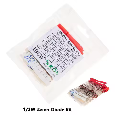 270PCS 27Values 1/2W Zener Diode Kit 2V4-33V for Voltage Regulation Electronic Projects 3V3 27V 22V 