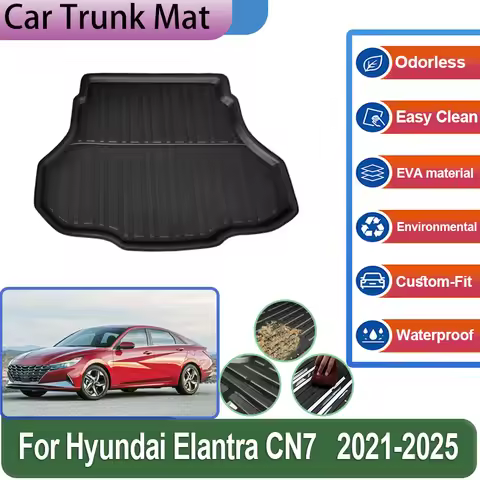 For Hyundai Elantra CN7 Accessories MK7 Avante N-Line 2021~2025 EVA Trunk Mats Cargo Area Floor Tray
