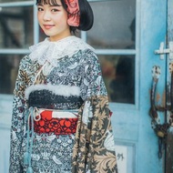 威廉莫里斯兒童浴衣(William Morris)小孩浴衣和服灰色