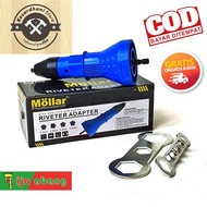 MESIN MOLLAR Rivet Pliers Adapter Rivet Adapter Converter Drill to Rivet Gun Riveter Tool Drill Conn