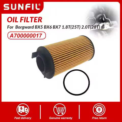Car Oil Filter For Borgward BX5 BX6 BX7 1.8T(25T) 2.0T(28T) FOR Foton Savana TOANO TUNLAND E7 F8 9 A