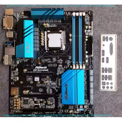 For ASRock Z97 Extreme6 LGA1150 ATX Z97 DDR3 Max 32GB PCIe3.0 M.2 DVI HDMI Fit Intel 4/5 Gen Core CP