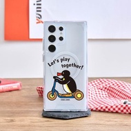 PINGU玩滑板車防摔透明SAMSUNG手機殼