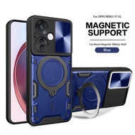Rotate Bracket Crashproof Case for OPPO Reno11 F reno10 reno8 pro reno8T reno7 Slide Lens  Phone Cover