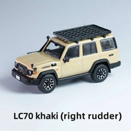 1:64 Land Cruiser LC250 LC70รถปราโด้ Batou รุ่นรถโลหะผสมออฟโรดของขวัญของเล่นชุดเพลย์เซตของเล่นสำหรับ