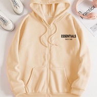 Jaket zipper resleting Essentials sweater hoodie wanita korea size s m l xl xxl 3xl 4xl jaket hoodie