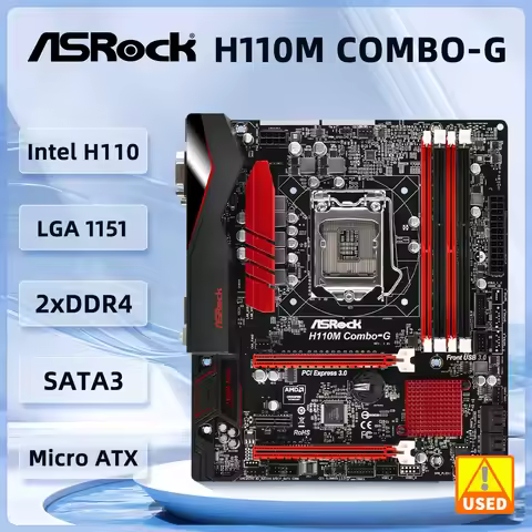 intel H110 chipset ASRock H110M Combo-G H110  Motherboard LGA 1151 DDR4 64GB support i5-6500 i5-7500