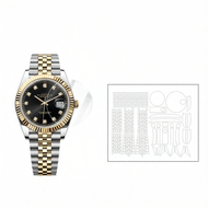 Handmade Workshop Rolex Datejust 126333 Watch Film Protection 41mm Dial Link Clasp Five Bead Chain D