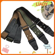 LIAOY Guitar Strap, Pure Cotton Easy to Use Guitar Belt, Universal End Adjustable Vintage Bass Webbing Belt Electric Bass Guitar